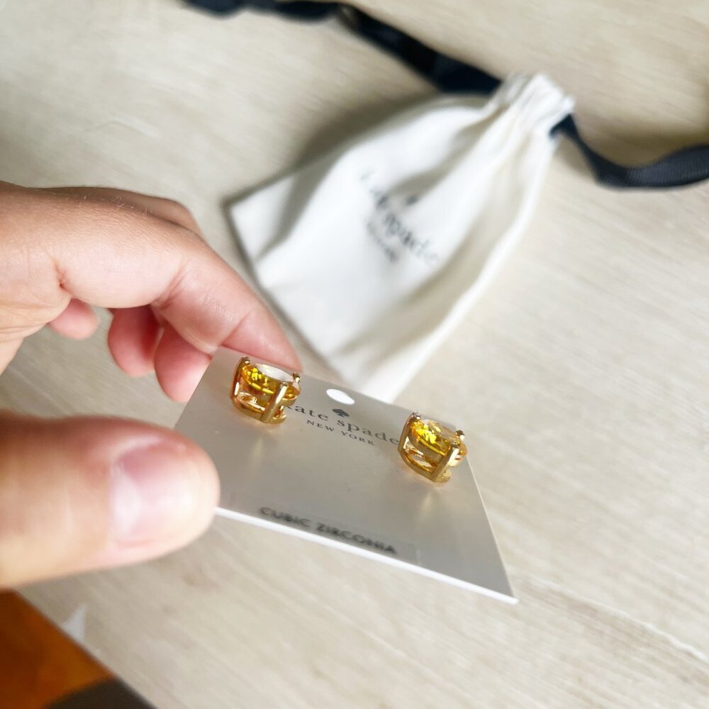 kate spade yellow studs 🌼 - Picture 5 of 7